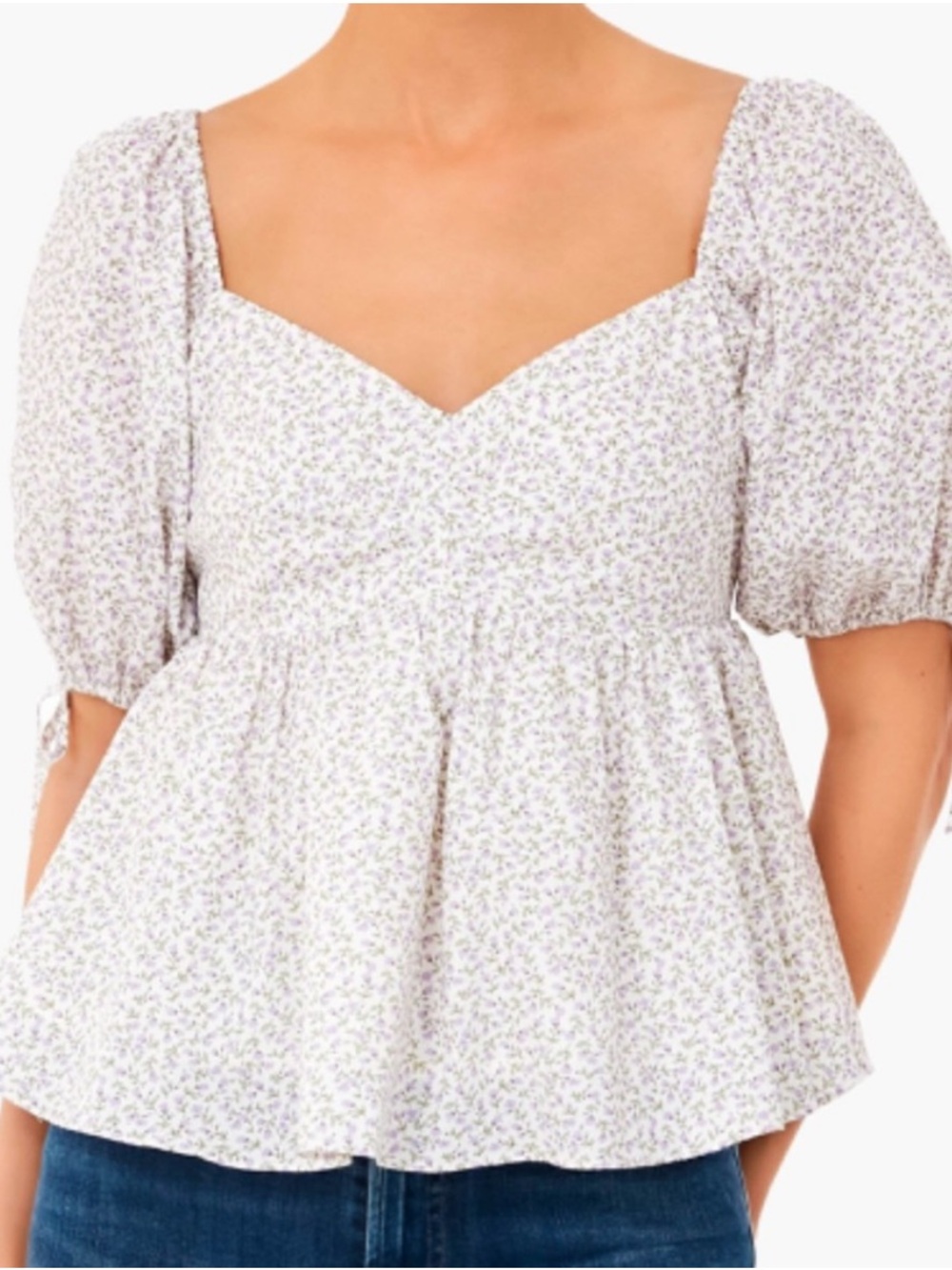 NWT Tuckernuck Hyacinth House Women’s Blouse Lavender / White Size XL